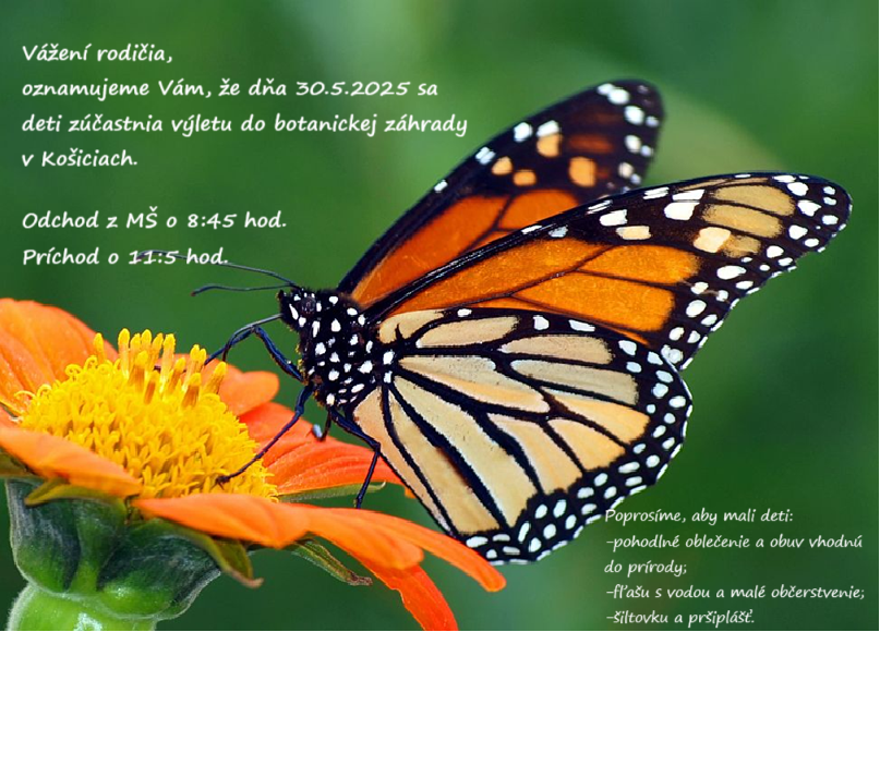 výlet do botanickej záhrady